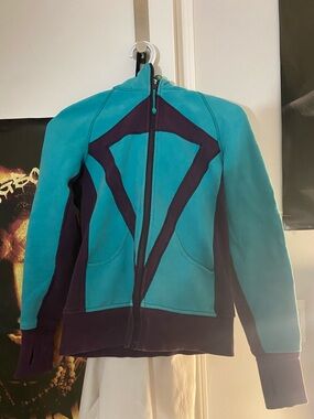 VINTAGE IVIVVA teal and purple full zip hoodie